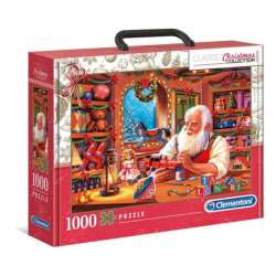 Clementoni Puzzle 1000el Walizka Warsztat Świętego Mikołaja. Boże Narodzenie 39584 (39584 CLEMENTONI)