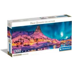 Puzzle 1000 elementów Compact Panorama Colorful Night Lofoten Island (GXP-915069) - 1