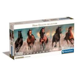 Clementoni Puzzle 1000el Panorama Horses. Konie 39875 (39875 CLEMENTONI) - 1