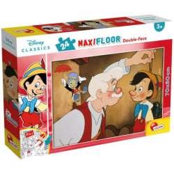 Puzzle Podłogowe maxi dwustronne 24el. 70x50cm Klasyka Disney. Pinokio 86672 LISCIANI p12 (304-86672) - 1