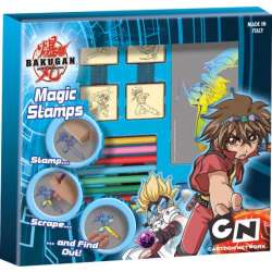 PIECZĄTKI W PUDEŁKU BAKUGAN -5 PIECZ, 8 FLAMAST, ZMYWALN (043-12857) - 2
