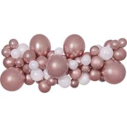 Girlanda balonowa DIY Różowo-złota, 65 szt. (31393) - 1