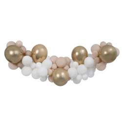 Girlanda balonowa DIY biało-szampańsko-latte 65szt - 1