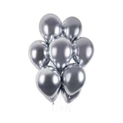 Balony chromowane srebrne 33cm 50szt