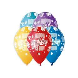 Balon premium 13'' Happy Birthday 5 szt Godan (GS120/878)