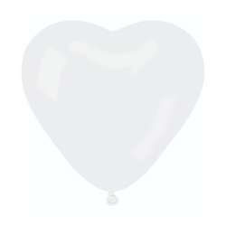 Balony CR17 pastelowe białe serca 50szt - 1