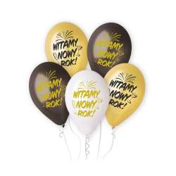 Balony Premium Hel Witamy Nowy Rok 33cm 5szt - 1