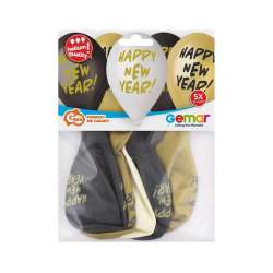 Balony Premium Hel Happy New Year 5szt - 1
