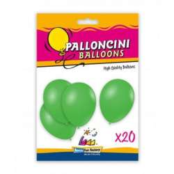 Balony lateksowe zielone 26cm 20szt