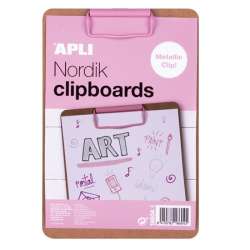 Clipboard A5 drewniany pastelowy różowy - 1