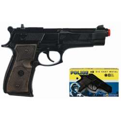 Gonher Metalowy pistolet policyjny 8 naboi (GXP-772385) - 1