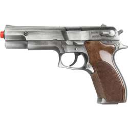 Pistolet metalowy policyjny 8 naboi Gold Collection Gonher 45/1 (15545/1) - 1