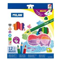 Kredki 12 kolorów trójkątne MAXI p12 (0722612 MILAN)