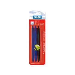 Długopis P1 Touch 2*nieb.+czar.+czer. (4szt) MILAN - 1