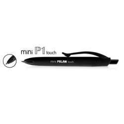 Długopis P1 mini Rubber Touch czarny (40szt) MILAN (176531140 MILAN) - 1