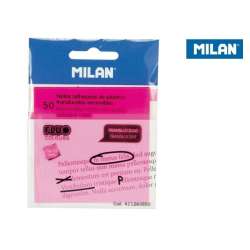 Karteczki samoprzylepne 76x76 /50K fluo róż MILAN (411260850 MILAN)