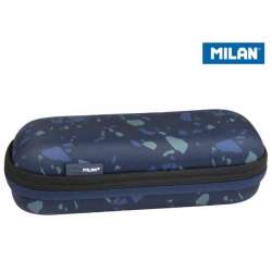 Piórnik owalny usztywniany Terrazzo niebieski MILAN (081145TZB) - 1