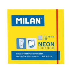 Karteczki samoprzylepne 76x76 neon. żółte MILAN (85434 MILAN)