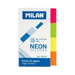 Indeksy neon kolorowe 50x20mm MILAN (87039 MILAN)