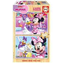 Puzzle drewniane 2x50 Myszka Minnie Daisy