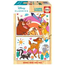 Puzzle drewniane 2x16 Król Lew Bambi