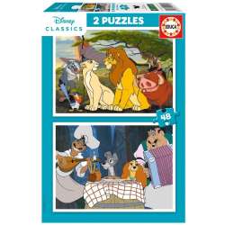 Puzzle 2x48 Król Lew Zakochany kundel