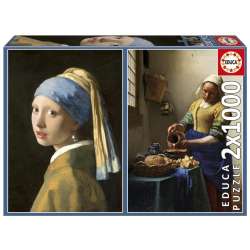 Puzzle 2x1000 Dziewczyna z perłą Mleczarka Vermeer