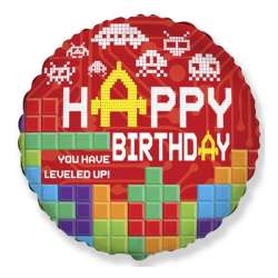 Balon foliowy Happy Birthday Bricks FX 46cm (B401595)