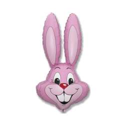 Balon foliowy 61cm Rabbit jasnoróżowy