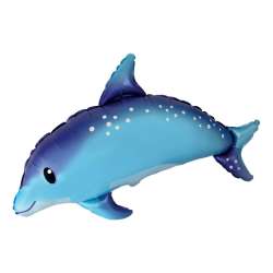 Balon foliowy 61cm Słodki Delfin niebieski