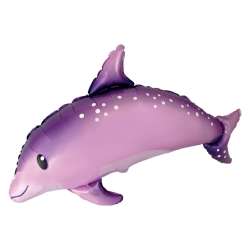 Balon foliowy 61cm Słodki Delfin różowy