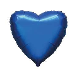 Balon foliowy 46cm Serce satynowy czarny - 1