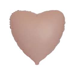 Balon foliowy 46cm Serce matowe Vintage Rose