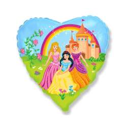 Balon foliowy 46cm Księżniczki i zamek - 1