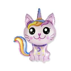 Balon foliowy 61cm Magiczny kot różowy - 1