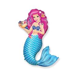 Balon foliowy 61cm Syrenka z muszlą