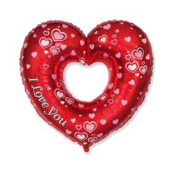 Balon foliowy 61cm Serce I Love You - 1