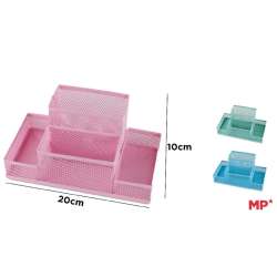 Organizer na biurko siatkowy metalowy 3 pastelowe kolory MP mix cena za 1 szt (PA902P)