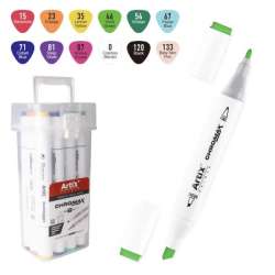 Marker Chromax ARTIX z dwoma końcówkami zestaw 12szt. (PP927-12)