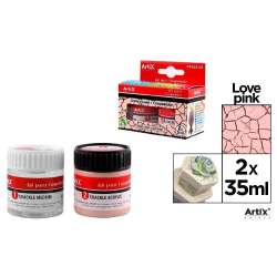 Farba akrylowa różowa 35ml + środek tworzący - 1
