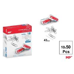 Spinacz srebrny 43mm 10x50szt