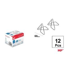 Spinacz do papieru krzyżowy motyl 60mm 12szt - 1