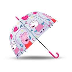 Parasolka przezroczysta automatyczna 48cm Świnka Peppa Kids Euroswan (PP09051) - 1