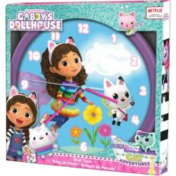 Zegar ścienny 25cm Koci Domek Gabi. Gabby's Dollhouse Kids Euroswan (GD00021) - 1