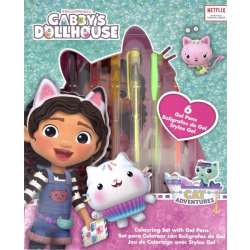 PROMO Zestaw piśmienniczy 6 żelowych długopisów z notatnikiem Koci Domek Gabi. Gabby's Dollhouse Kids (GD00064)
