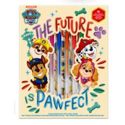 PROMO Zestaw piśmienniczy 6 żelowych długopisów z notatnikiem Psi Patrol PAW PATROL Kids Euroswan (PW19958)
