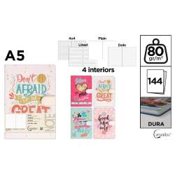 Notatnik A5/144K magnes MIX