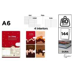 Notatnik A6/144K magnes ice cream MIX