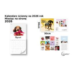 Kalendarz 2026 ścienny 30x30cm Psy