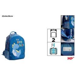 Plecak dwukomorowy Dino Park granatowy 22x9x29cm